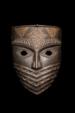 Metal mask isolated on black