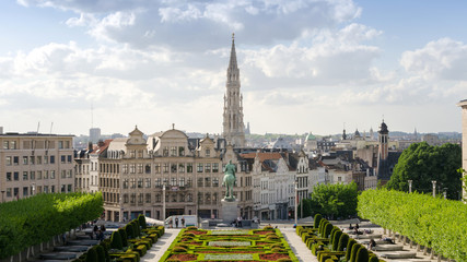 Mont des Arts (Mount of the arts) gardens in Brussels