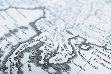 アンティークの世界地図　マレー半島