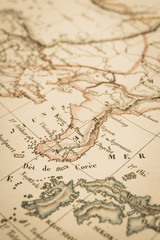 Fototapeta na wymiar アンティークの世界地図　韓国
