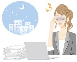 【女性のライフスタイル】深夜の残業