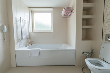 Interior of the modern bathroom