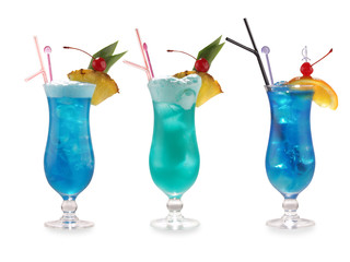 alcoholic cocktail set against a white background