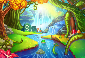 Obraz na płótnie Canvas Magical Forest - Scene Design