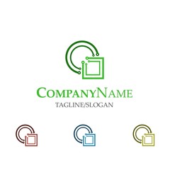 Technology logo icon Vector