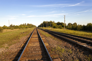 Fototapeta na wymiar laying small railway