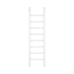 Wooden ladder in white design