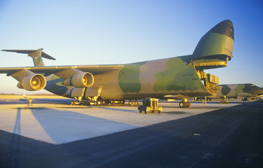Cargo Plane at Dover Airforce Base, Sunset, Dover, Delaware.
