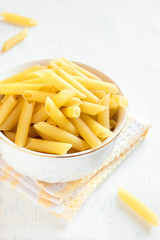 Raw pasta penne