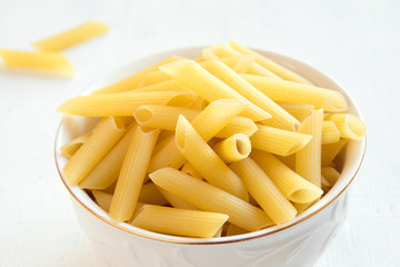 Raw pasta penne