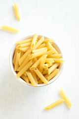 Raw pasta penne