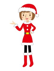 クリスマススタイルの女性