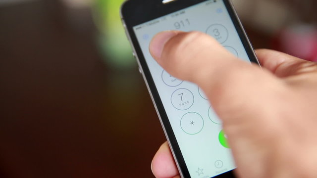 Dialing 911 Emergency Phone Call