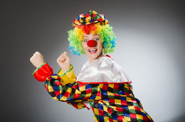 Clown in the funny concept