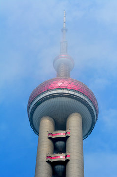 Oriental Pearl Tower in Shanghai, China