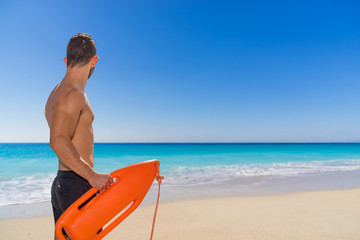 lifeguard on duty  at the beach