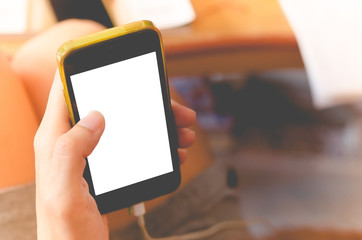 Hand smart phone Vintage