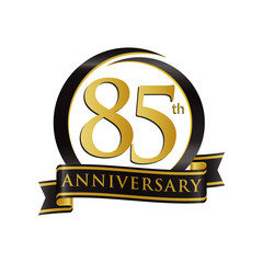Anniversary Logo Black Gold 85