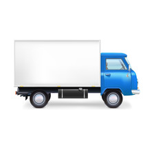 Commercial delivery cargo truck