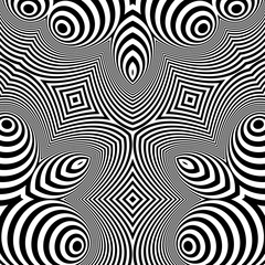 Pattern With Optical Illusion. Abstract Background. Optical Art.