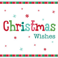 Christmas Greeting with Christmas wishes word vector design illustration. EPS 10 & HI-RES JPG Included  
