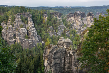 Auf der Bastei im Elbsandsteingebirge - Sächsische Schweiz
