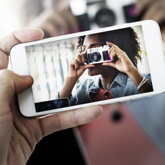 Photograph Camera Telephone Capture Technology Concept