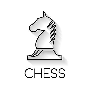 Vector sign horse of chess