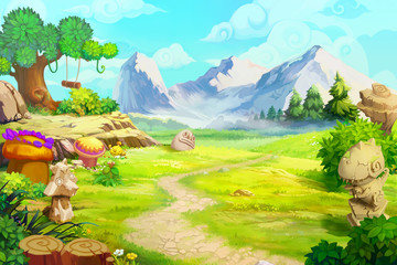 Rough Path to the Mountain - Scene Design