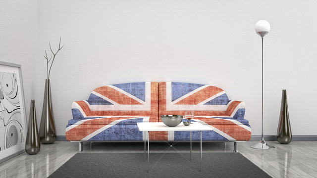 Great Britain flag sofa