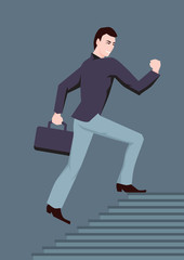 Businnesman is running