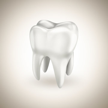 healthy white tooth