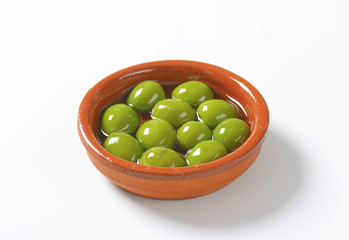 Green olives in oil