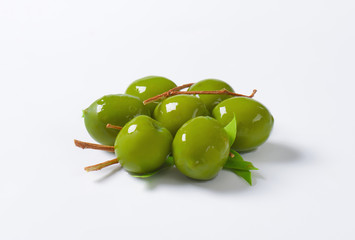 Fresh green olives