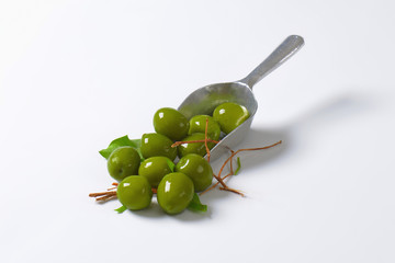 Fresh green olives