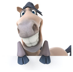 Naklejka premium Fun horse