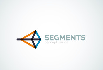 Fototapeta premium Vector outline minimal abstract geometric logo