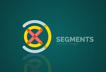 Vector outline minimal abstract geometric logo