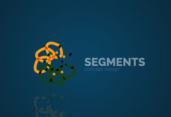 Vector outline minimal abstract geometric logo