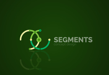 Vector outline minimal abstract geometric logo