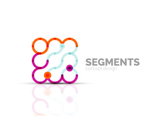 Vector outline minimal abstract geometric logo