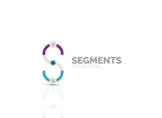 Vector outline minimal abstract geometric logo