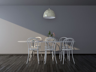 Wall art background in kitchen - mock up