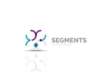 Vector outline minimal abstract geometric logo