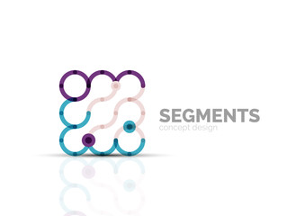 Vector outline minimal abstract geometric logo