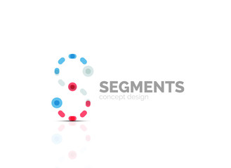 Vector outline minimal abstract geometric logo