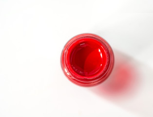 red poster colour on white background