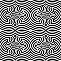 Design seamless monochrome illusion background