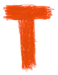 Alphabet pastel on white