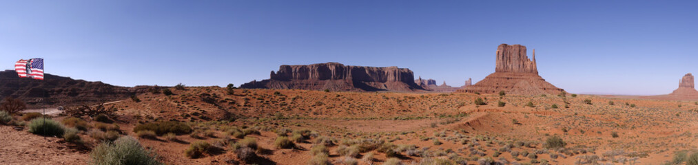 Panorama of Monument Valley on Navajo Tribal Lands